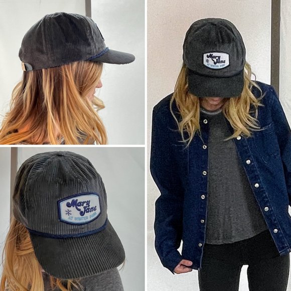 Imperial Caps Other - Vintage Imperial Caps Denver 'Mary Jane At Winter Park' Corduroy Strapback Hat